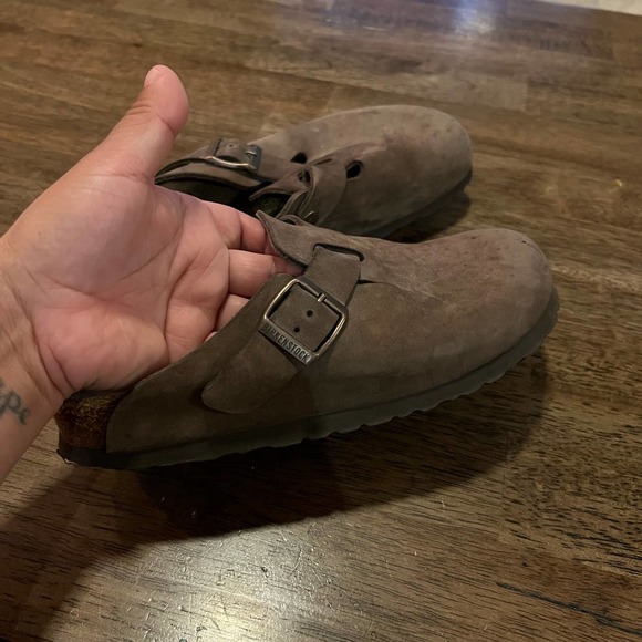 Birkenstock Brown Suede Mules - Picture 5 of 6